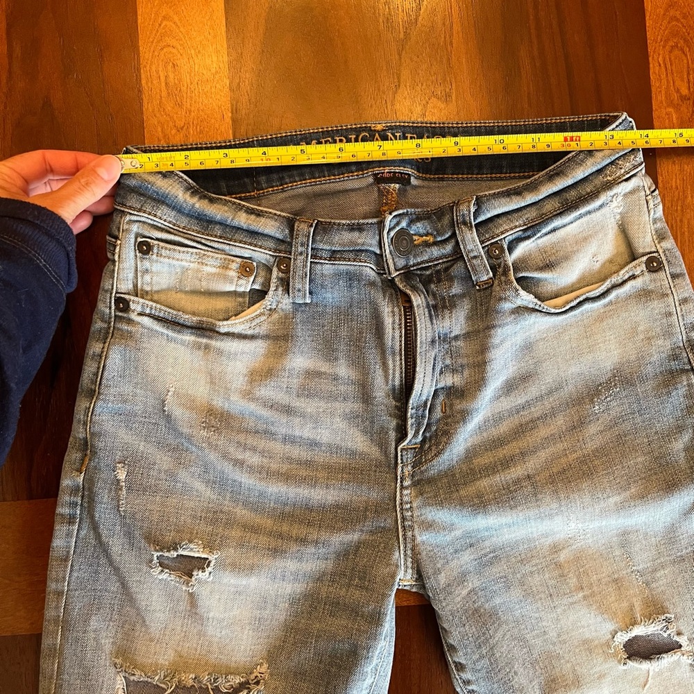 American Eagle Men’s Distressed Denim Shorts Size 28 - Picture 7 of 8
